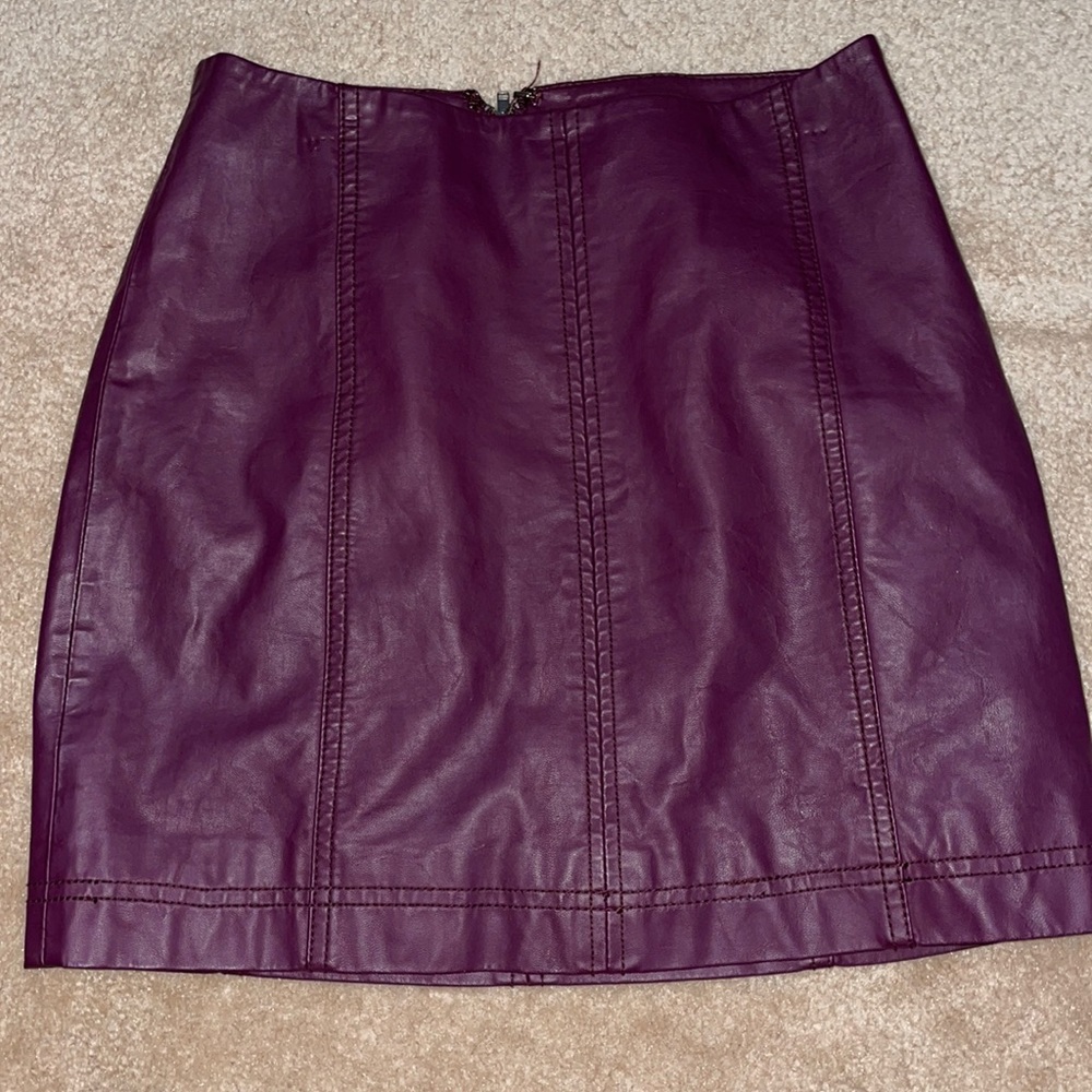 Free People Leather Skirt